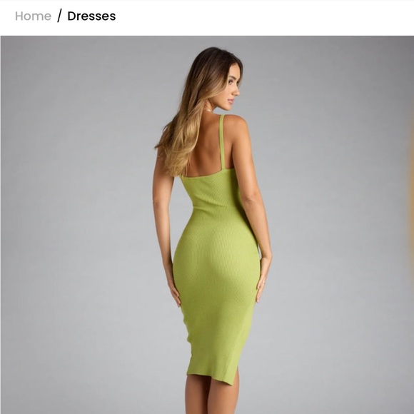 Windsor Lime Green Knit Maxi Dress - Picture 3 of 3